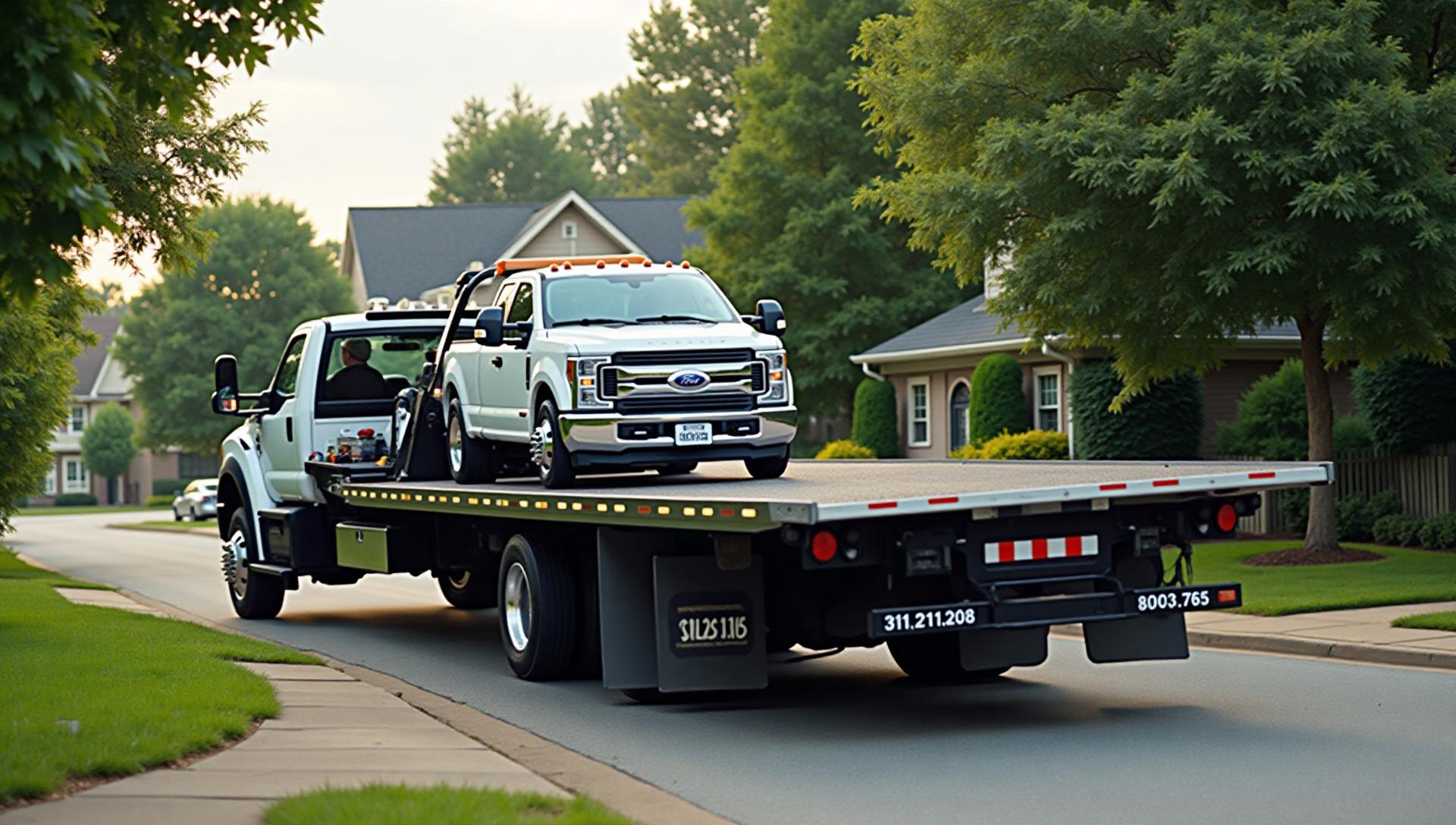 Professional tow truck service in 37221 zip code Bellevue Nashville area