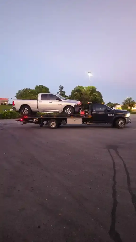 Ram 2500 on a flatbed at dusk in Nashville